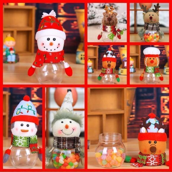 423 - MOOSE CHRISTMAS CANDY JAR - Picture 2 of 3